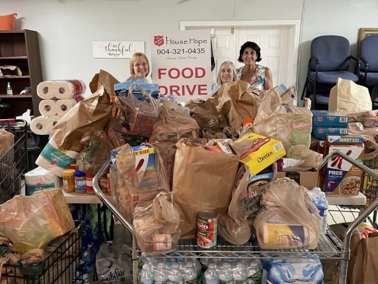 Newcomers Food Drive/Salvation Army Hope House Very Successful
