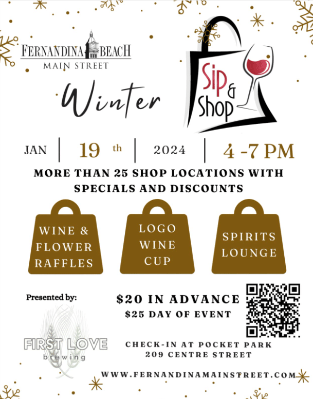 Fernandina Beach Winter Sip and Shop Citizens Journal Florida