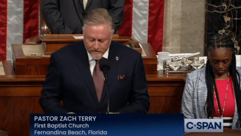 Local Pastor Zach Terry Opens Up Congressional Session; Rep Bean Introduces him