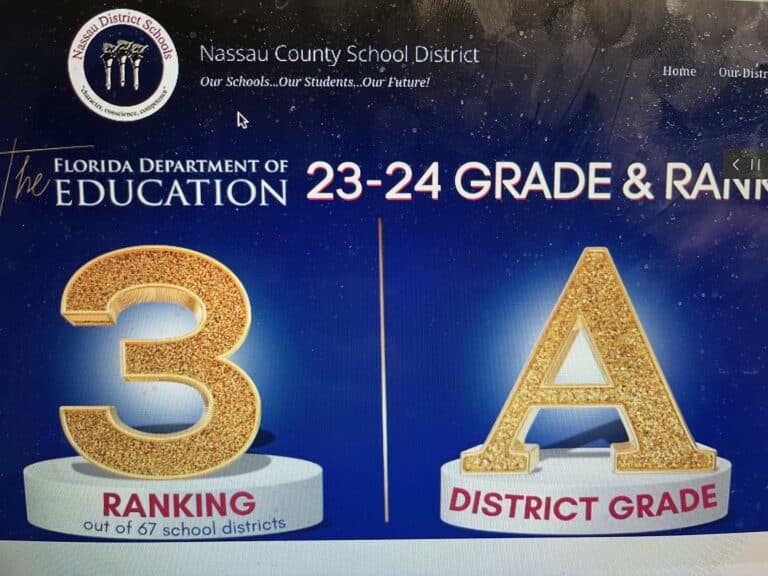 Nassau County Schools Receive “A” Rating, Rank In Top 3 Of State Counties; Florida Reports 1,300 Schools Receive “A” Grade